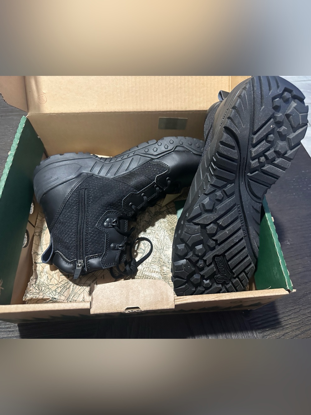 Men's Tactical Black High-Top Work Boots - Picture 2 of 7